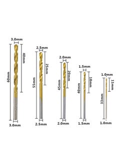 Generic 50PCS Titanium Micro Twist Drill Bits 1mm, 1.5mm, 2mm, 2.5mm, 3mm,-10pcs for Each,Small Fully Ground Mini Drill Bits  - Image 4