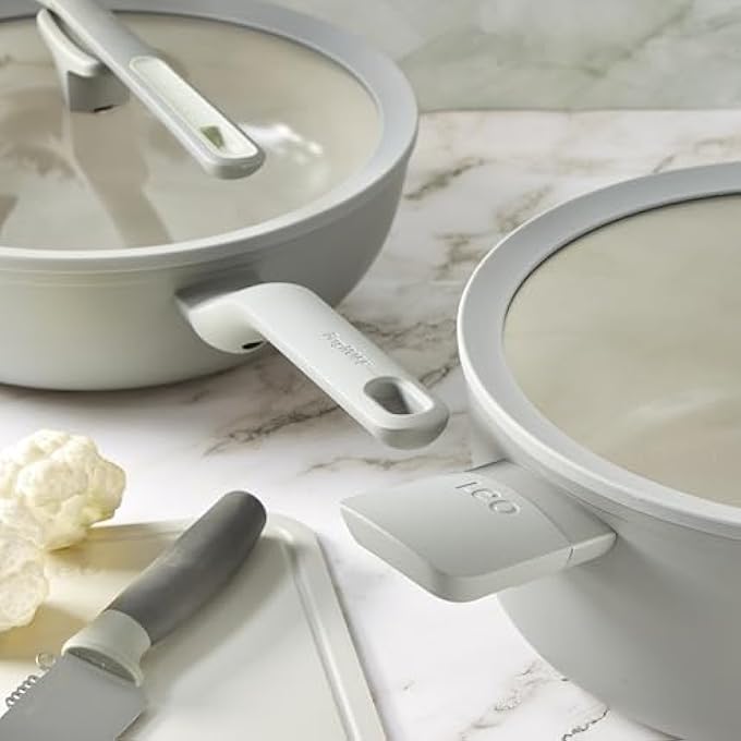 Berghoff Balance NonStick Ceramic Wok Pan 11 44Qt With Multifunctional Glass Lid Recycled Aluminum Ceragreen NonToxic Coating StayCool Handle Induction Pan Moonmist - Image 5