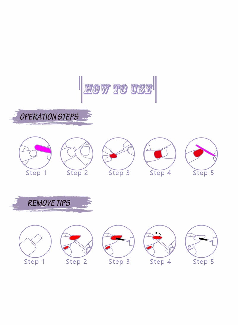 Excefore 24 Pcs Blue Sky And White Clouds Nail Patch, Full Cover Long Fake Nails Glossy False Nails, Acrylic Nails for Women and Girls (Blue Cloud) - Image 4