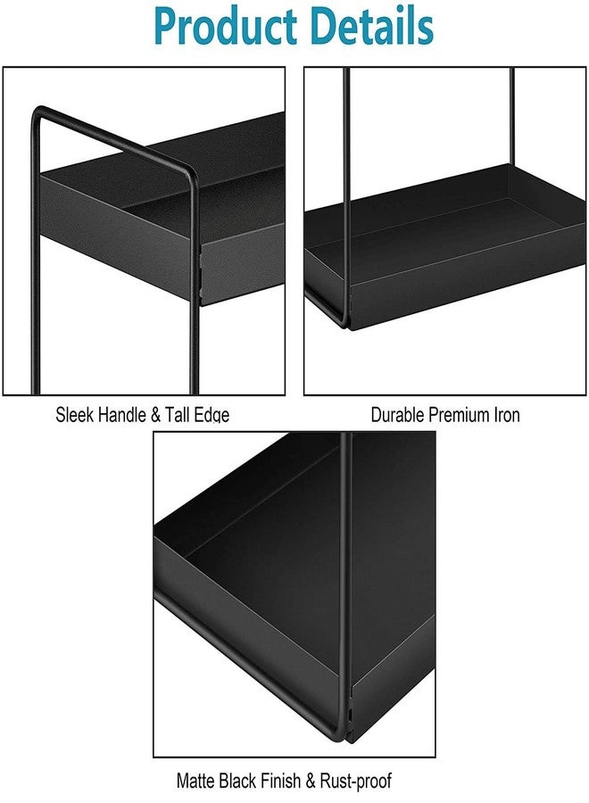 12FOR COLLECTION Big Size MULTIPUPOSE 3-Tier Standing Rack, Bathroom Countertop Storage Shelf Cosmetic Organizer Holder Kitchen Spice Rack, Black, Metal (Dish Rack) - Image 5