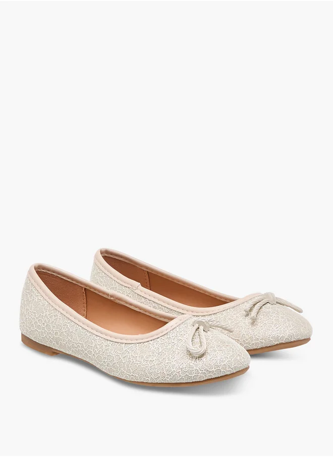 Flora Bella By Shoexpress Bow Accent Slip-On Ballerina Shoes