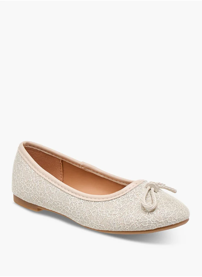 Flora Bella By Shoexpress Bow Accent Slip-On Ballerina Shoes