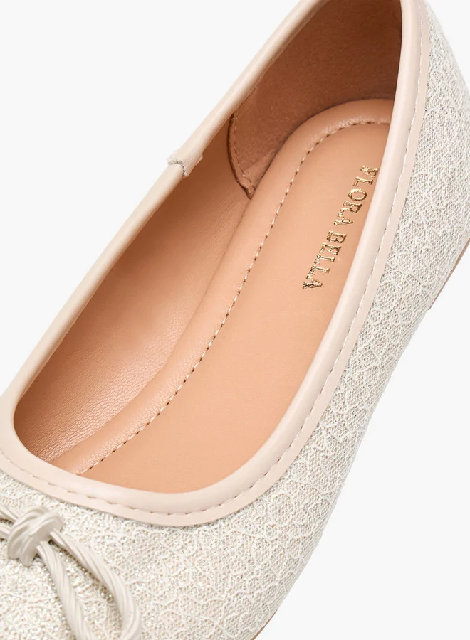 Flora Bella By Shoexpress Bow Accent Slip-On Ballerina Shoes