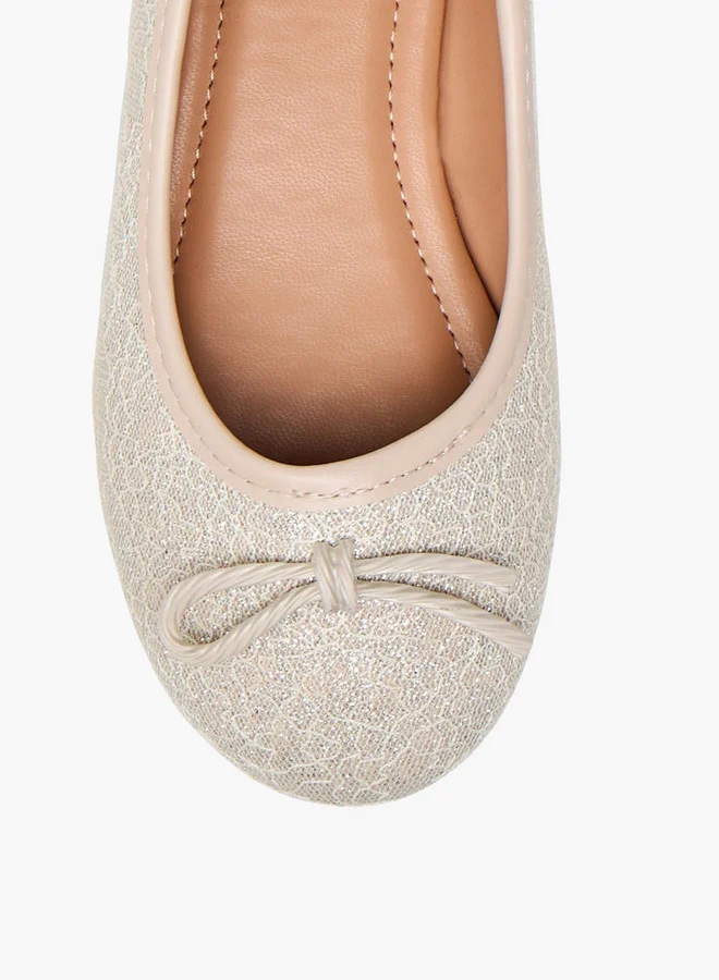 Flora Bella By Shoexpress Bow Accent Slip-On Ballerina Shoes