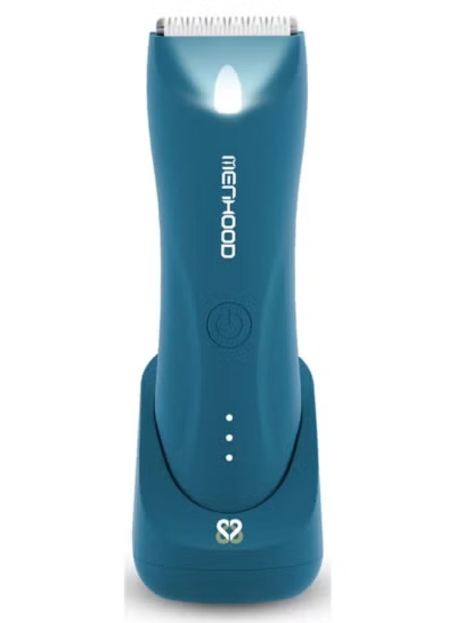 MENHOOD Waterproof Cordless Grooming Trimmer 1.0 Pro Blue & Intimate Wash for Men 150ML | Complete Male Grooming Kit | Full Body & Beard Trimmer with 150 Min Runtime | Rechargeable Electric Groomer & Shaver | Tea Tree & Neem Oil Foaming Wash | Anti-Fungal, pH Balanced, Skin Brightening & Long-Lasting Freshness(Bubble Gum) - Image 1