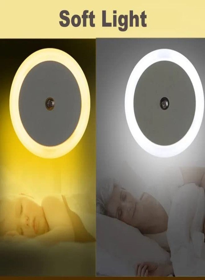 DRAMIQ® Auto Sensor Led Night Lamp 0.5W Fully Automatic Smart Sensor Led Plug Night light For Bedroom Gift Office Living Room kitchen (1, ROUND-WHITE) - Image 5