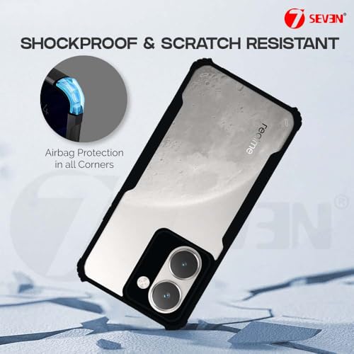 7-Seven 7SEVEN® Ipacky Back Cover for Realme P3 Ultra Mobile Back Case Shock Proof Design Camera Edges Protection Crystal Clear Phone Case Precise Cutouts Matte Black Soft Bumper Phone Cover - Image 4