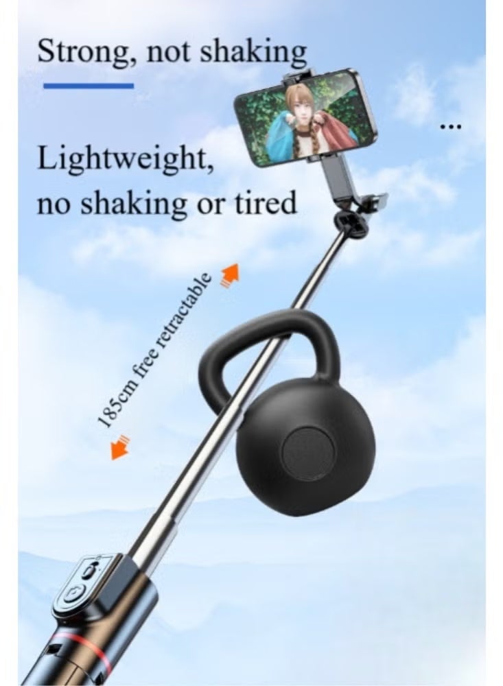 70.86-Inch Cell Phone Selfie Stick Tripod, Phone Tripod Stand All-in-1 With Wireless Remote,100% All Aluminum Stick And Legs,Lightweight, Phone Tripod For iPhone 16/15 Series, Galaxy S24, GO Pro,Digital Camera，Portable Lightweight Travel Tripod perfect for travel, video blogs, videos and photos - Image 2