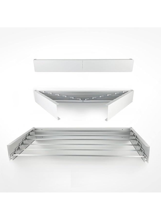 N.S STeel Folding Clothes Drying Rack Wall Mounted Magic Retractable Drying Rack 30kg Capacity  with Wall Mold and Long Screwdriver - Image 2