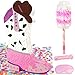 Pardecor 3D Pink Cowgirl Boot Pinata for Western World Theme Party Decorations Large Glitter Cowgirl Hat Boot Party Supplies Lets Go Girls Birthday Decorations Rustic Ranch Photo Props with Stick - Image 2