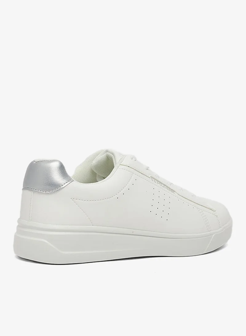 U.S. Polo Assn. WHITE Women Low Top Comfort Sneakers for Women | Best Price UAE