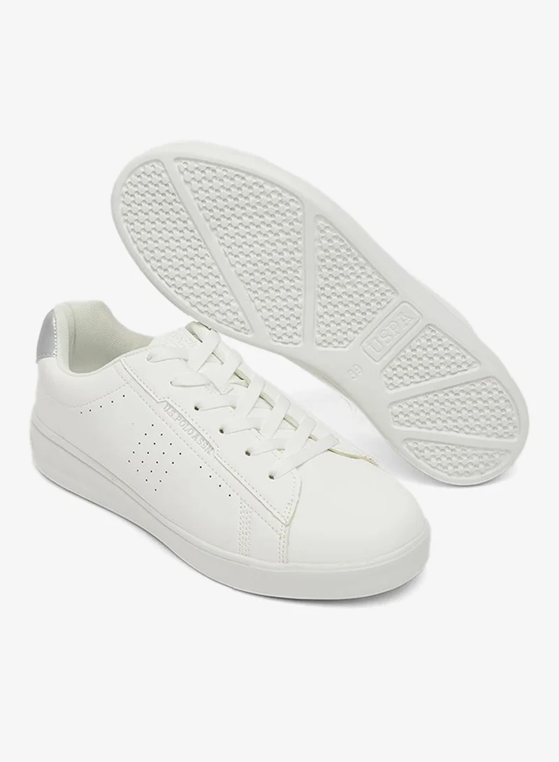 U.S. Polo Assn. WHITE Women Low Top Comfort Sneakers for Women | Best Price UAE