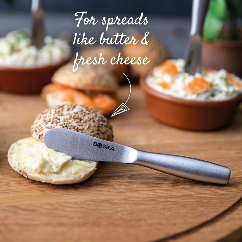 BOSKA Cheese Spreading Knives Mini Copenhagen – 3 Stainless Steel Cheese Spreaders for Butter, Soft Cheese & Appetizers – Elegant Butter Knife Set for Cheese Boards & Entertaining - Image 4