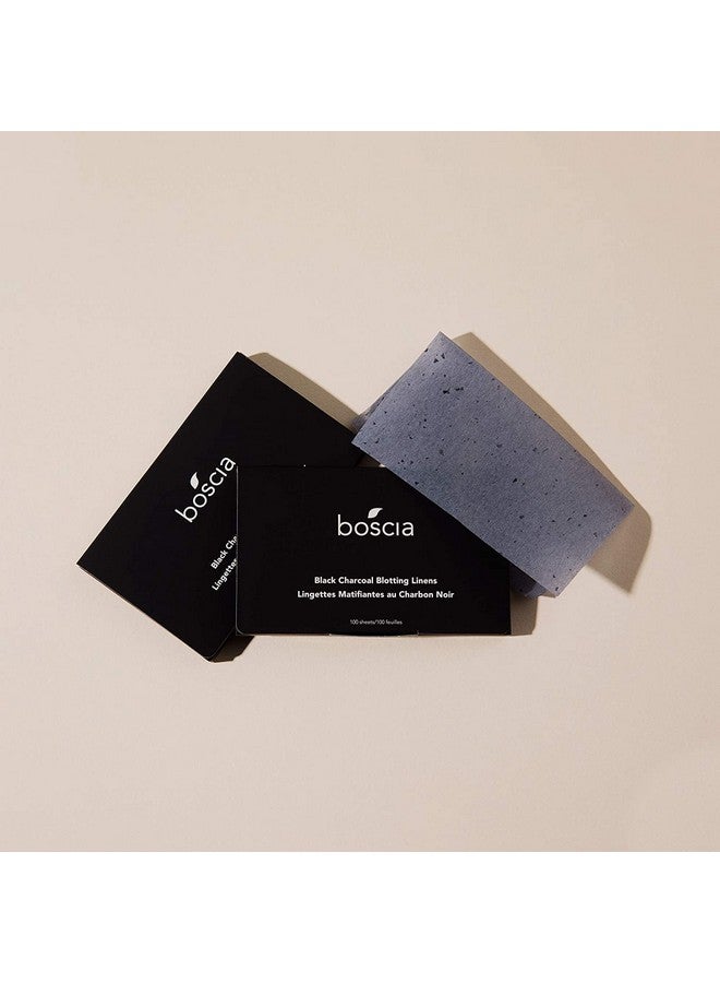boscia boscia Black Charcoal Blotting Linens - Vegan, Cruelty-Free, Natural Skin Care - Oil Blotting Sheets for Face - For Combination to Oily Skin Types - Travel Size - 100 Sheets - Image 4