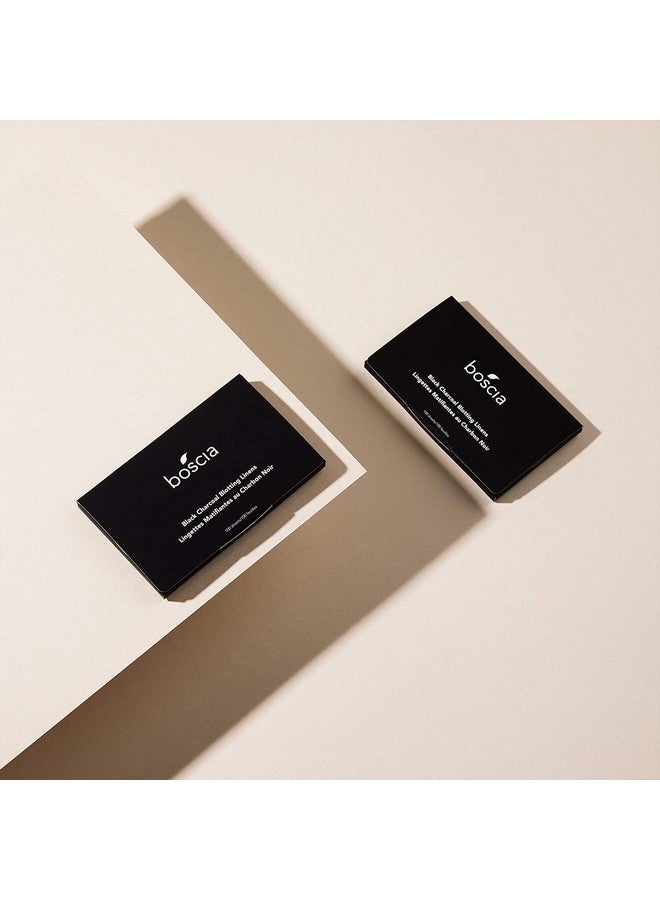 boscia boscia Black Charcoal Blotting Linens - Vegan, Cruelty-Free, Natural Skin Care - Oil Blotting Sheets for Face - For Combination to Oily Skin Types - Travel Size - 100 Sheets - Image 5
