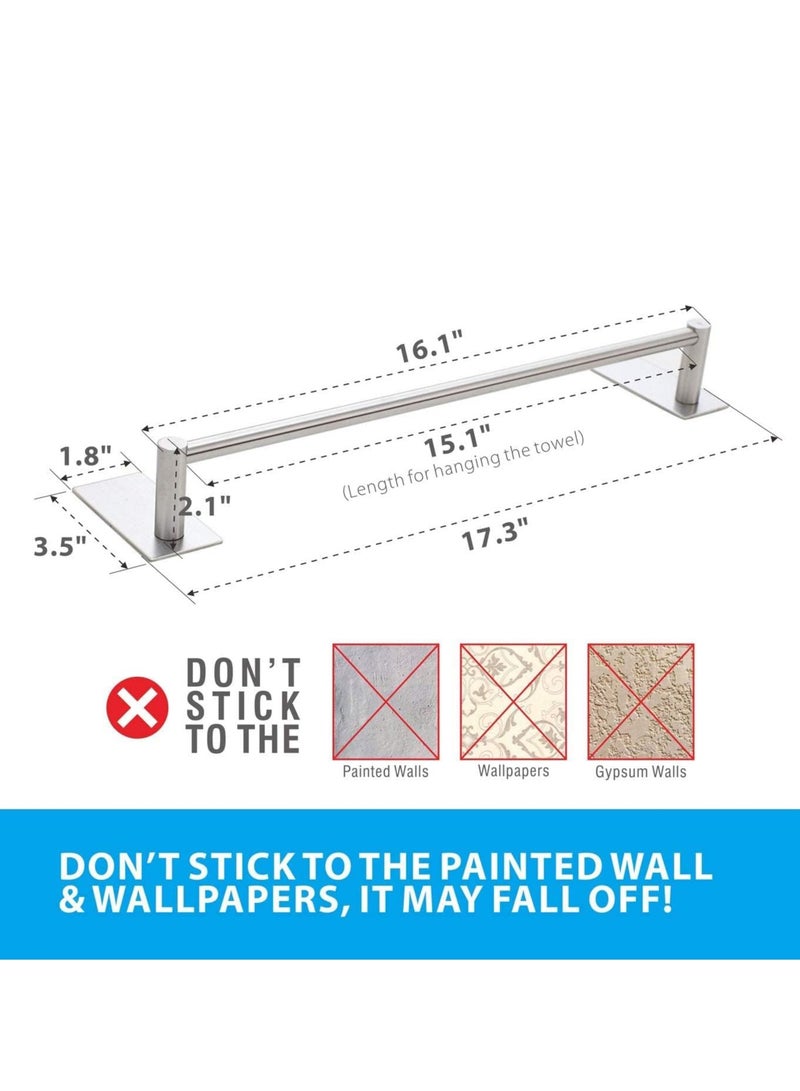 Bathroom Towel Rack Set 304 Stainless Steel Towel Bar Rust-Proof and Waterproof Suitable for Bathroom Towel Cleaning Tool Rack (1 Layer)  - Image 4