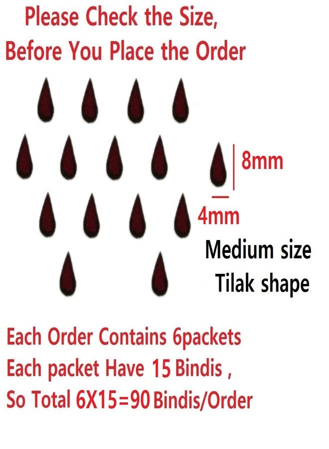 Vama Fashions Velvet Bindis Kumkum Tilak Bindi For Women (Tilak Bindis For Women) - Image 5