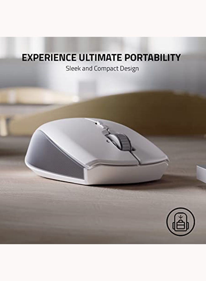 Razer Pro Click Mini Portable Wireless Mouse: Silent Tactile Mouse Clicks, Sleek & Compact Design, HyperScroll Technology, Productivity Dongle, Connect up to 4 Devices, 7 Programmable Buttons - White I RZ01-03990100-R3G1 - Image 4