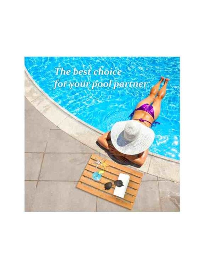 Home Pro - Home Pro Bamboo Bathroom Mat Beige 14.2x21.3x1.2inch - Image 1