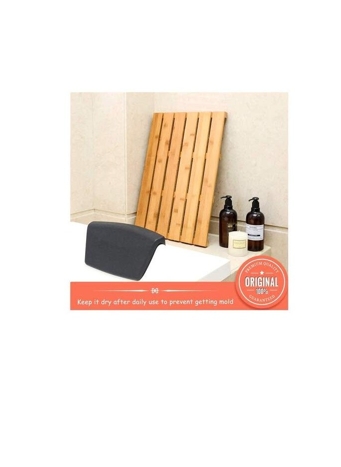 Home Pro - Home Pro Bamboo Bathroom Mat Beige 14.2x21.3x1.2inch - Image 1