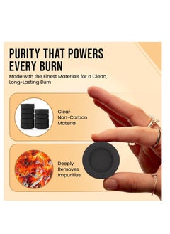 Passage PASSAGE Charcoal Premium Bakhoor / Oud Quick Lighting Medium Briquets | Metal Box | 100 Pieces | SIZE 33mm | BURNING TIME 45 MINUTEs | Ideal for Incense and Hookah | Best For Living Rooms & Bed Rooms  - Image 4