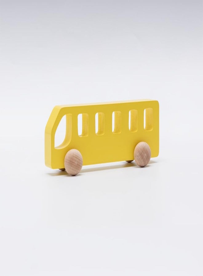 Ariro Wooden Bus Toy for Toddlers and Infants | Push and Pull Wooden Toy with Smooth Wheels | Perfect for 6M-3Y | Builds Hand-Eye Coordination, Problem Solving & Motor Skills - Image 1