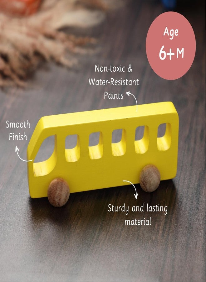Ariro Wooden Bus Toy for Toddlers and Infants | Push and Pull Wooden Toy with Smooth Wheels | Perfect for 6M-3Y | Builds Hand-Eye Coordination, Problem Solving & Motor Skills - Image 3