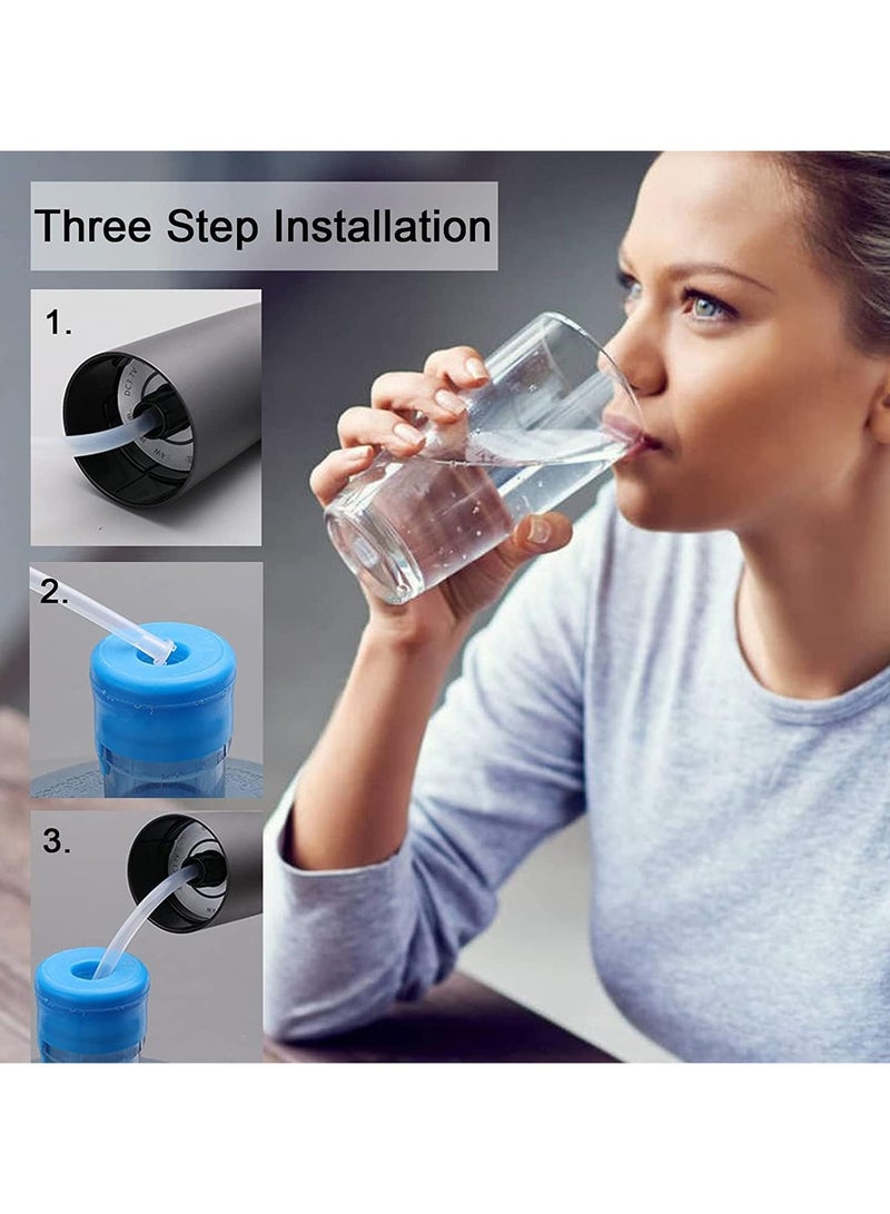 VUCATIN Water Bottle Pump USB Charging Portable Electric Water Pump Double Button Portable Water Dispenser Electric Water Dispenser Pump For Universal 2-5 Gallon Bottle, For Indoor & Outdoor  - Image 4