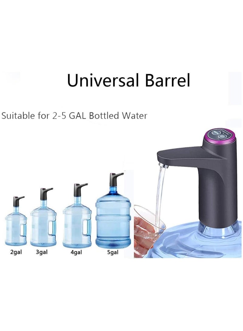 VUCATIN Water Bottle Pump USB Charging Portable Electric Water Pump Double Button Portable Water Dispenser Electric Water Dispenser Pump For Universal 2-5 Gallon Bottle, For Indoor & Outdoor  - Image 5