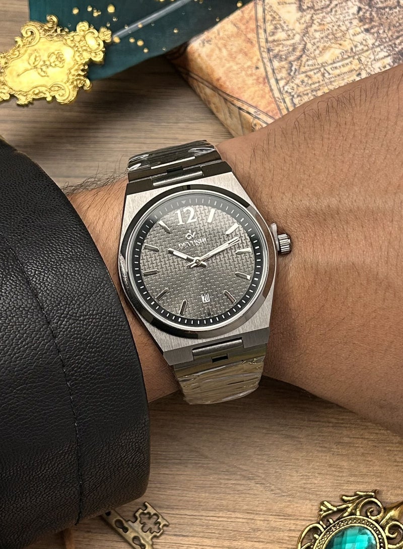 ديفوشي ساعة يد رجالية بتاريخ استيل ضد الماء من ماركة ديفوشي - Image 4