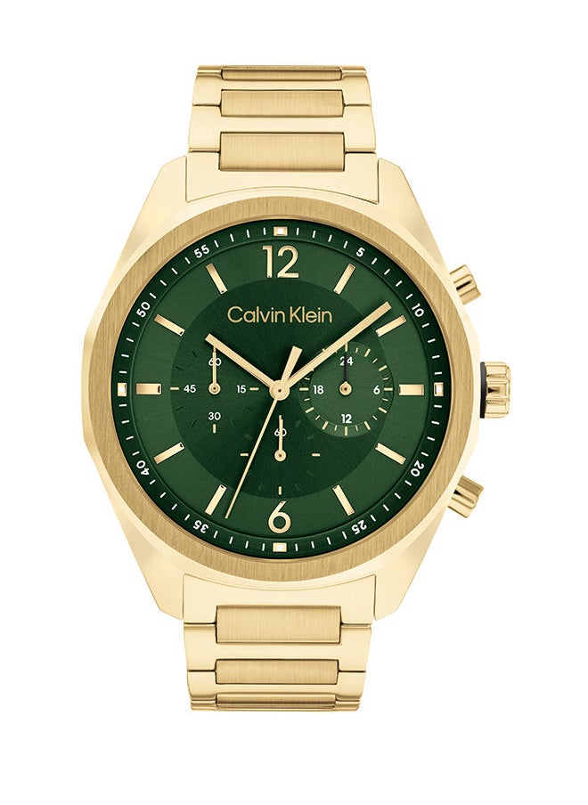 CALVIN KLEIN ساعة يد رجالية كرونوغراف دائرية الشكل من الستانلس ستيل 25200266 45 ملم  - Image 1