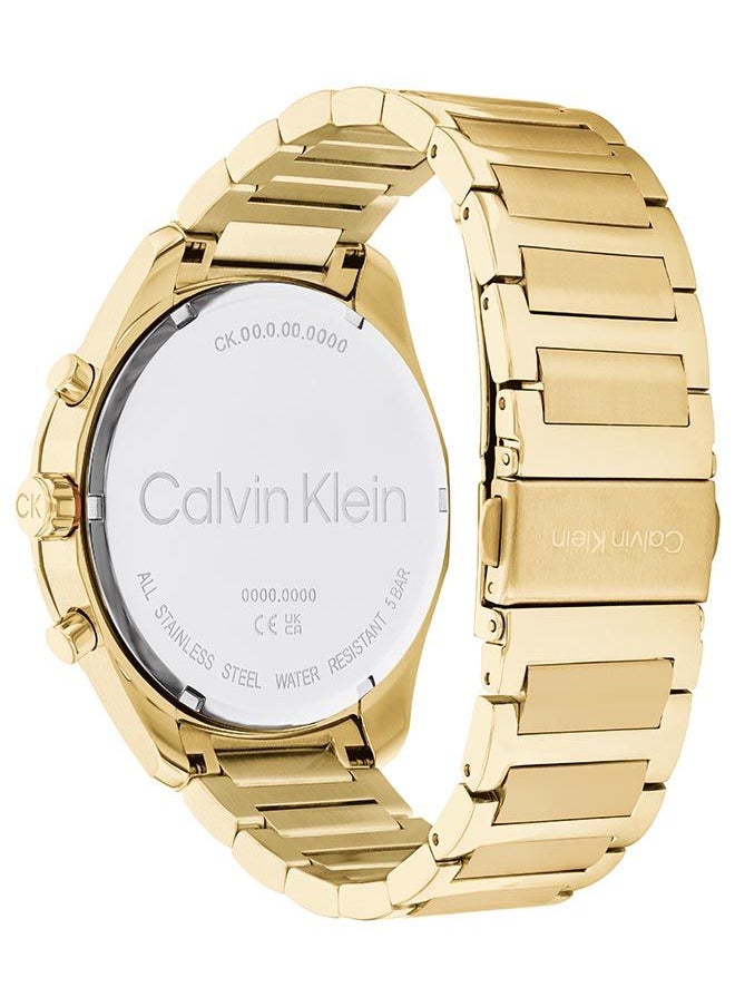 CALVIN KLEIN ساعة يد رجالية كرونوغراف دائرية الشكل من الستانلس ستيل 25200266 45 ملم  - Image 3