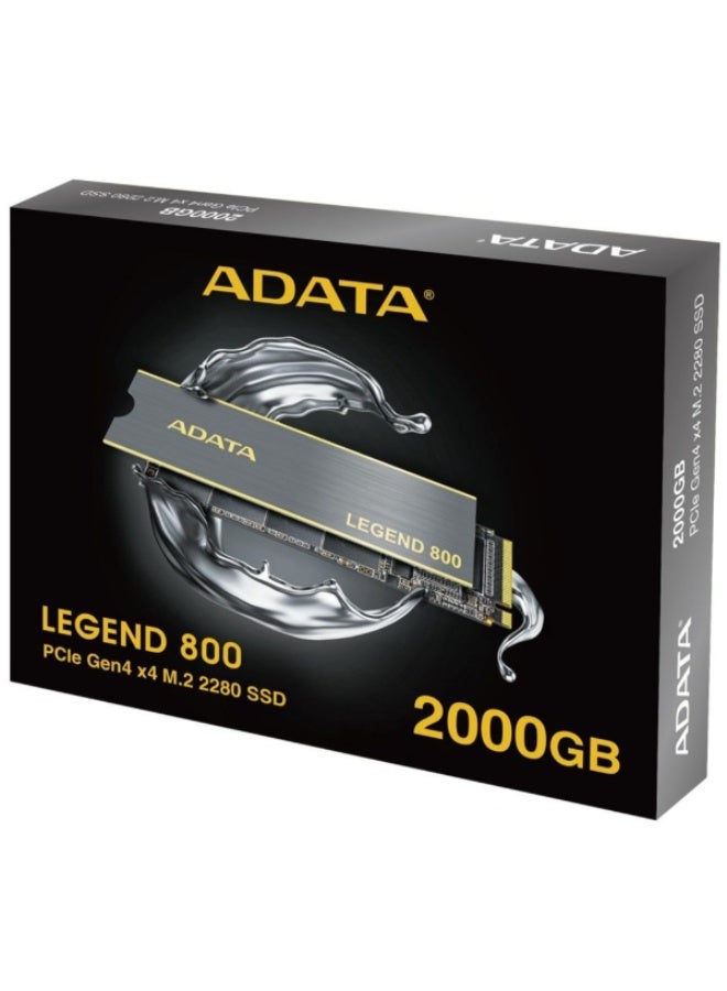 أداتا ADATA 2TB SSD Legend 800, NVMe PCIe Gen4 x 4 M.2 2280 3,500 MB/s Read and 2,800 MB/s Write - Image 4