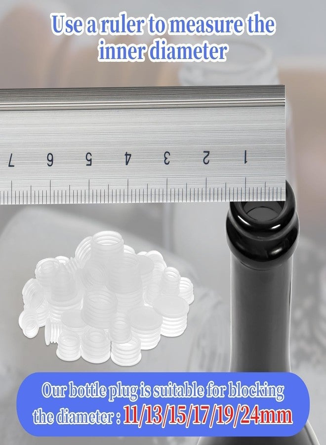 Foyods 60PCS 6 Size Salt and Pepper Shaker Stoppers - Plastic Reusable Round End Caps for Bottles with Diameters 11/13/15/17/19/24 mm - Clear Salt and Pepper Shaker Plugs for Bottles, Pipes, and Salt Shakers - Image 5