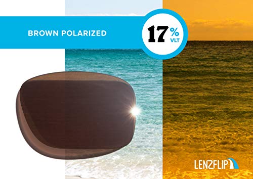 LenzFlip Polarized Replacement Lenses Compatible with Oakley Twoface XL oo9350 Sunglasses - Crafted in USA (Brown Polarized with Green Mirror) - Image 2