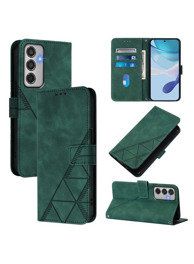 اس-توب جراب هاتف Samsung Galaxy M35 Crossbody جلدي منقوش ثلاثي الأبعاد - Image 1
