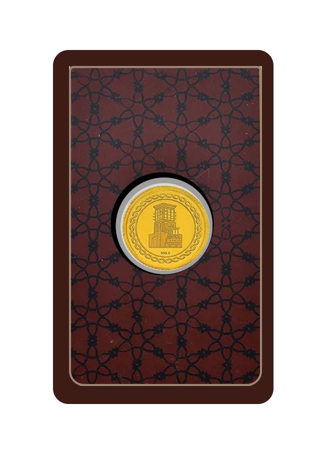 RIZAN JEWELLERY Rizan Jewellery 4g Gold Coin 24 Karat 999.9 Flower & UAE Heritage Building Design - Image 2