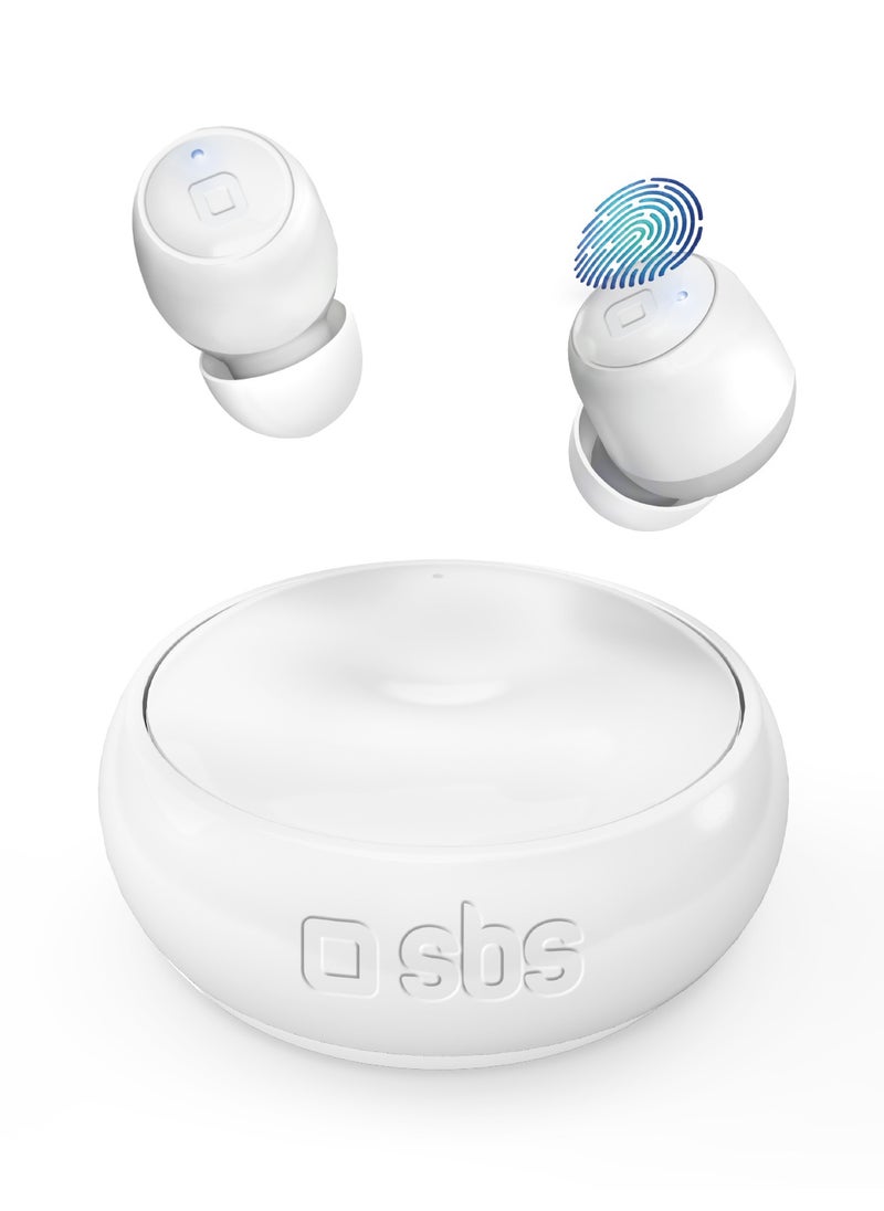 SBS - سماعات أذن رياضية لاسلكية حقيقية بتقنية البلوتوث BT TWS Twin Spin 360° - سماعات أذن مع جراب دوار 360° عالي التقنية للأجهزة اللوحية والكمبيوتر المحمول وiPhone وSamsung وHuawei وغيرها - Image 1