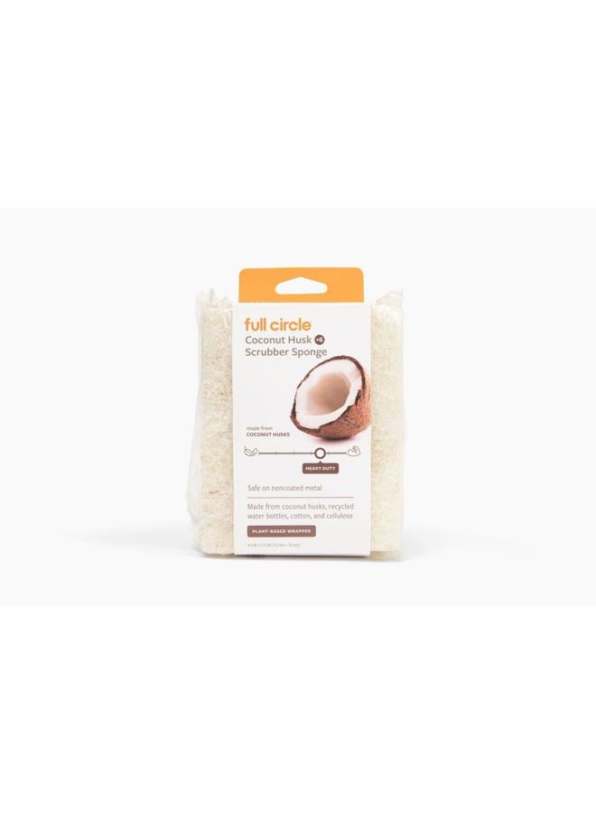 Full Circle Cleana Colada - Coconut Scrubber Sponges - 6pc - Image 1