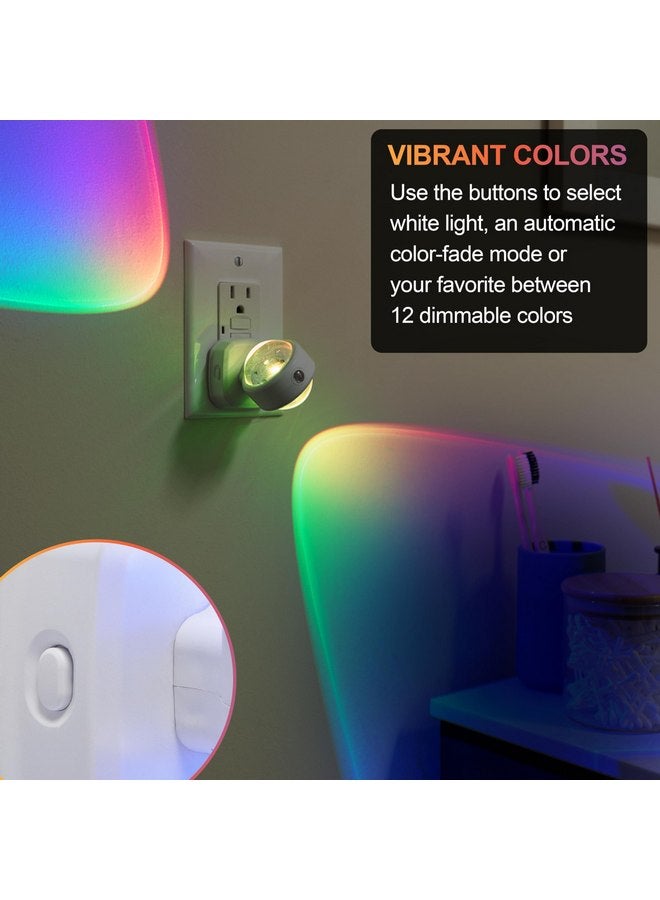 GE GE Color-Changing Swivel LED Night Light, Plug-in, Dusk to Dawn Sensor, Rotating, Ambient Lighting, Projector, for Kids, for Baby, Bedroom, Bathroom, Nursery, Gaming Room, Hallway 81041 - Image 5