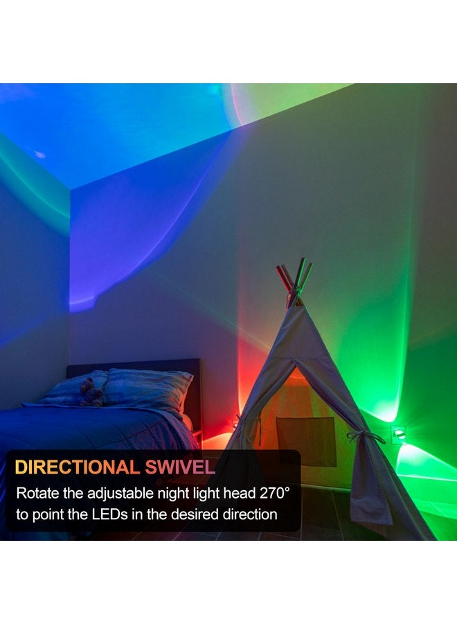 GE GE Color-Changing Swivel LED Night Light, Plug-in, Dusk to Dawn Sensor, Rotating, Ambient Lighting, Projector, for Kids, for Baby, Bedroom, Bathroom, Nursery, Gaming Room, Hallway 81041 - Image 4