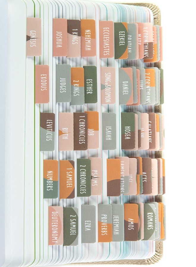 DIVERSEBEE Laminated Bible Tabs (Large Print, Easy to Apply), Bible Study Journaling Supplies and Accessories, Index Book Tabs for Women (Sunset) - Image 1