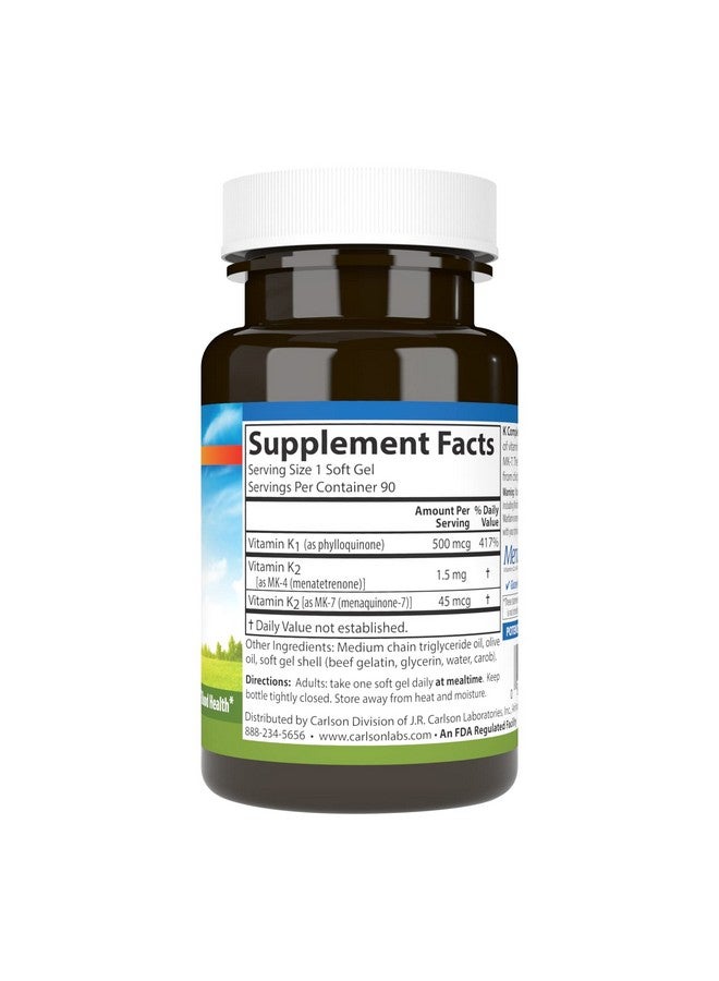 Carlson Labs K Complete Softgels, 90 Count - Image 2