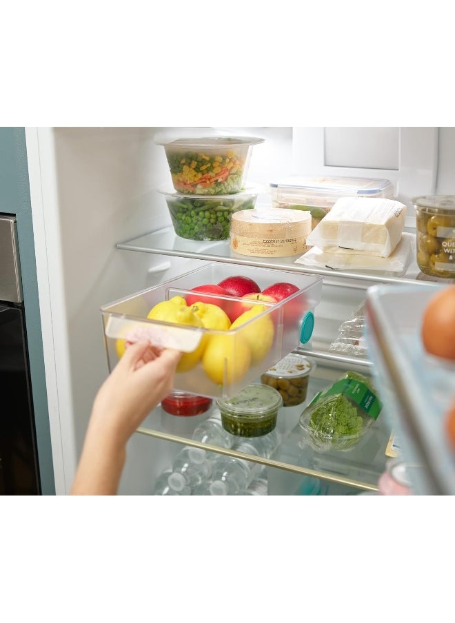 Joseph Joseph FridgeStore  Fridge Storage Bin Drawer Organiser with EasyPull Handle and Wheels  - Image 2