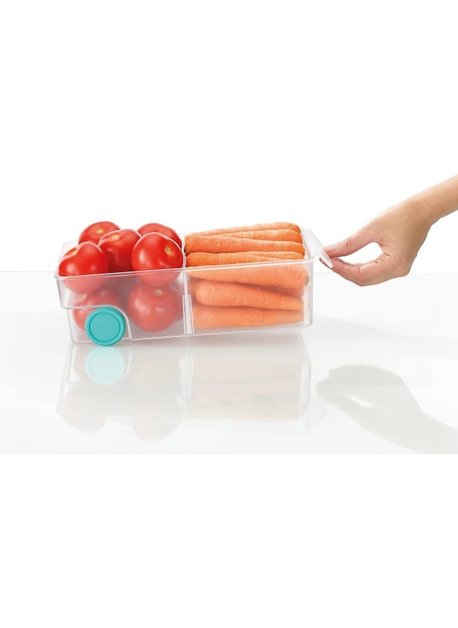 Joseph Joseph FridgeStore  Fridge Storage Bin Drawer Organiser with EasyPull Handle and Wheels  - Image 3
