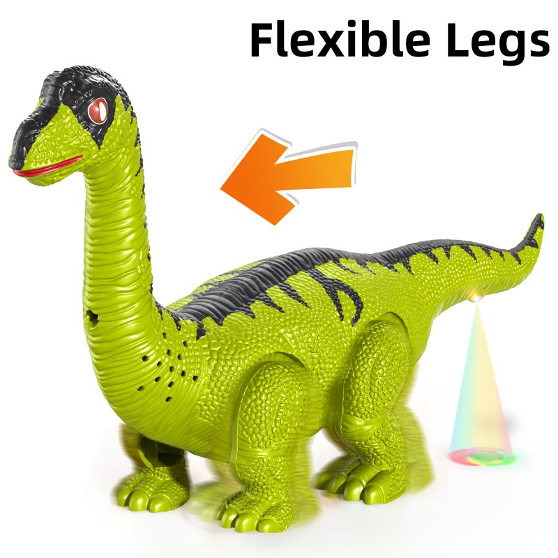 TEMI 3 Pack Electrical Walking Dinosaur Toys for Toddlers 3-4 3-5 Years with Sound and Light Up, Toddler Robot Dinosaur, Brachiosaurus, Stegosaurus Dinosaur Figures for Kids - Image 5