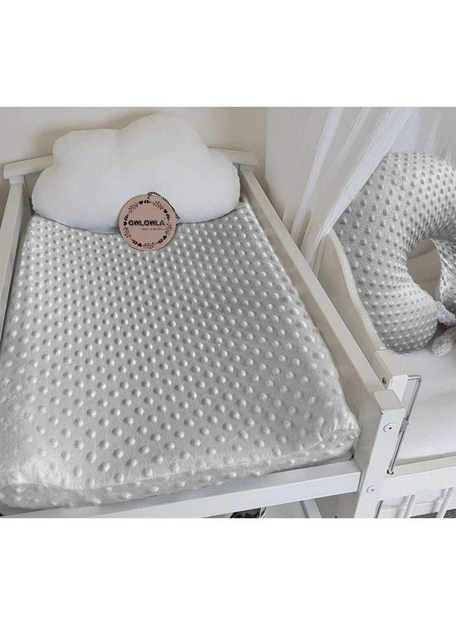 Owlowla - Changing Pad Cover Soft Minky Dots Changing Table Sheets For Baby Boy And Girl(Gray) - Image 1
