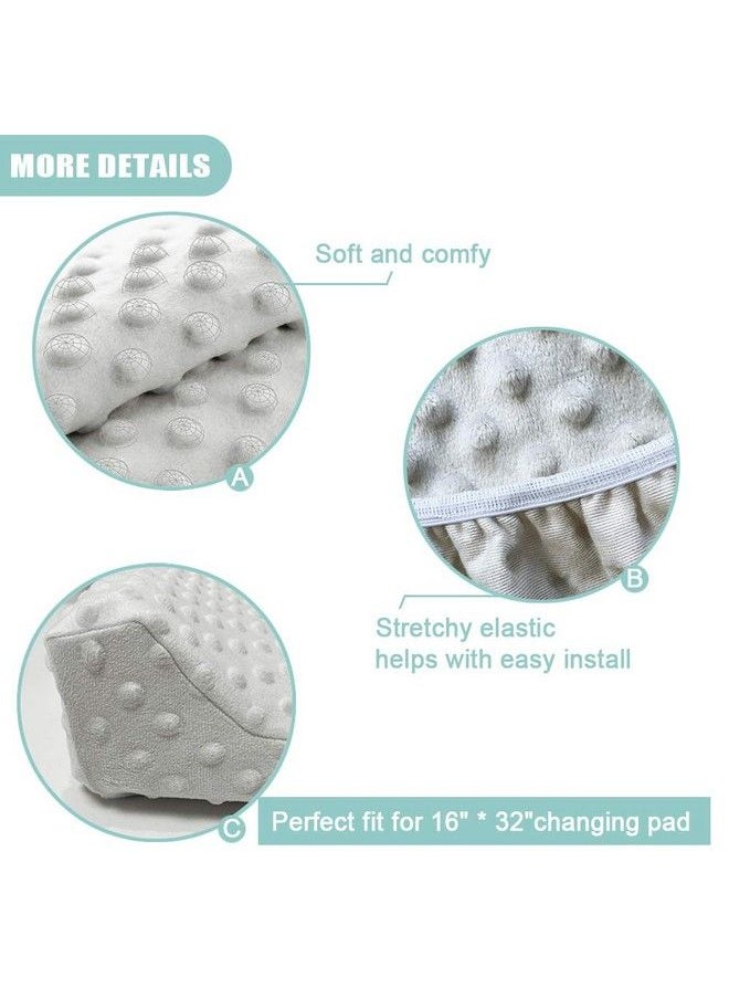 Owlowla - Changing Pad Cover Soft Minky Dots Changing Table Sheets For Baby Boy And Girl(Gray) - Image 1