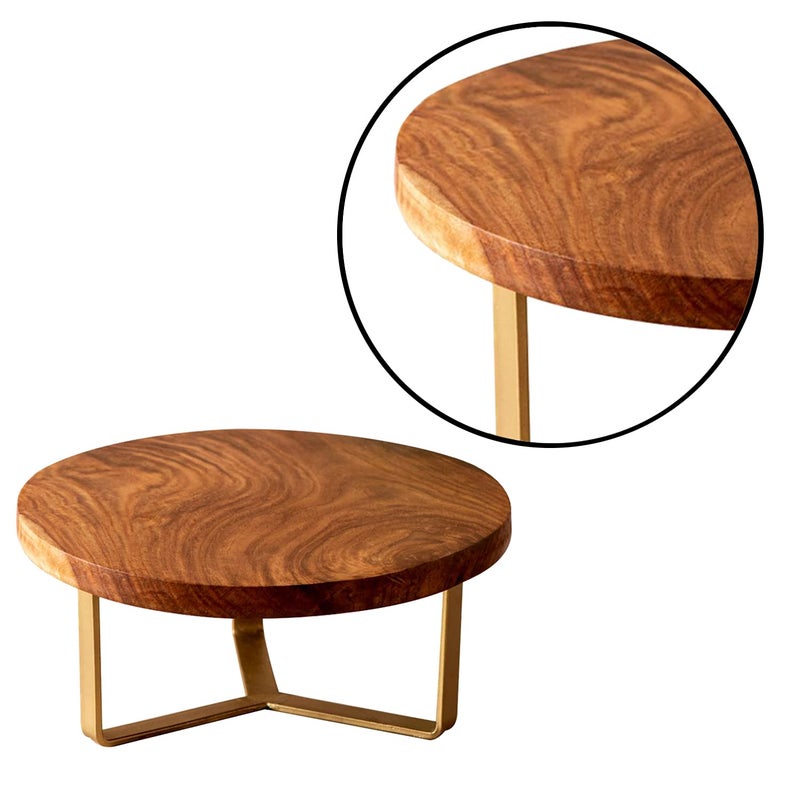 nestroots Cake Stand and Napkin holder Wooden for Dining Table Cake cutting holder Tissue Paper Holder stand Box for birthdays party big size serving Holder multi purpose stand Gifts set of 2 - Image 4