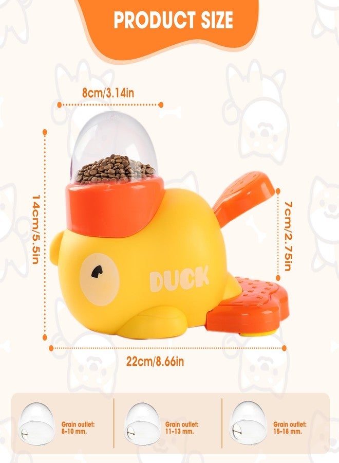 Interactive Dog Treat Dispenser Toy, Duck Shape Puzzle Feeder with Press Button and Rotating Design, Slow Feeding Game for Cats,Dogs,Other Pets - Image 5